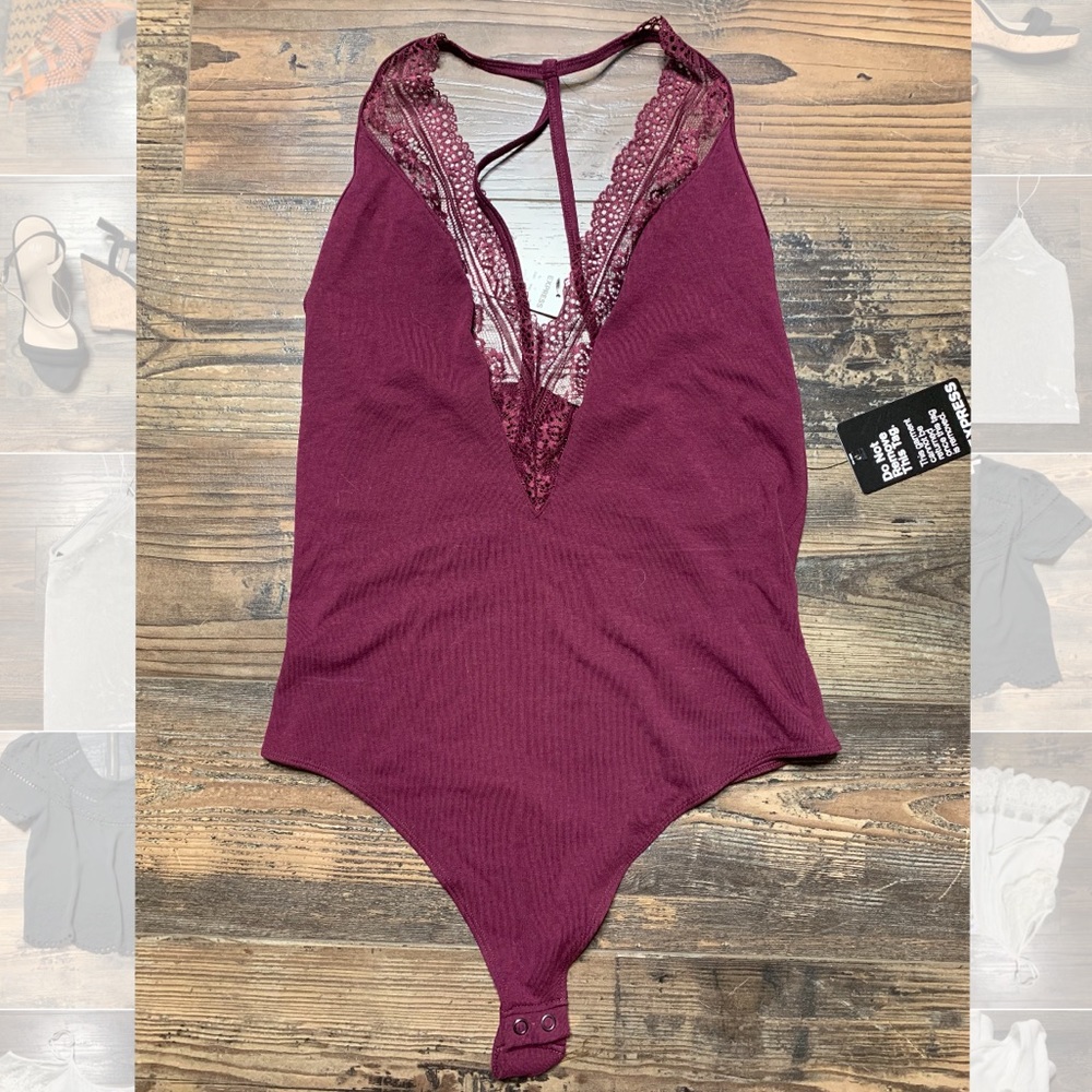 Burgundy bodysuit